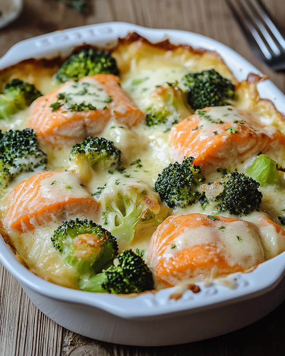 Lachs-Brokkoli-Gratin
