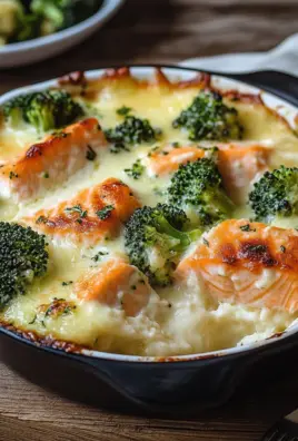 Lachs-Brokkoli-Gratin