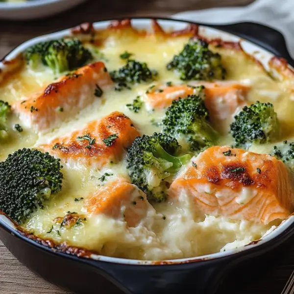 Lachs-Brokkoli-Gratin