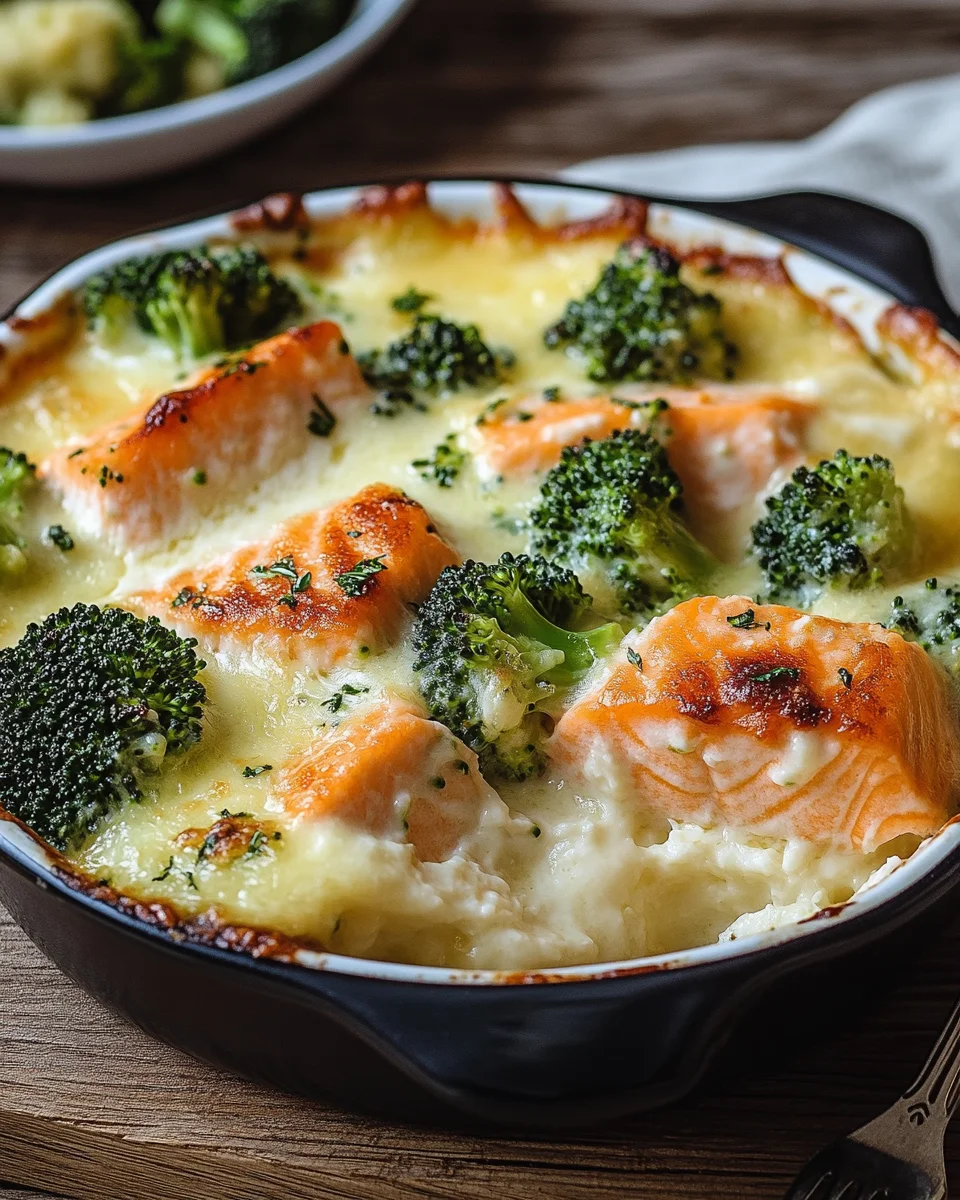Lachs-Brokkoli-Gratin