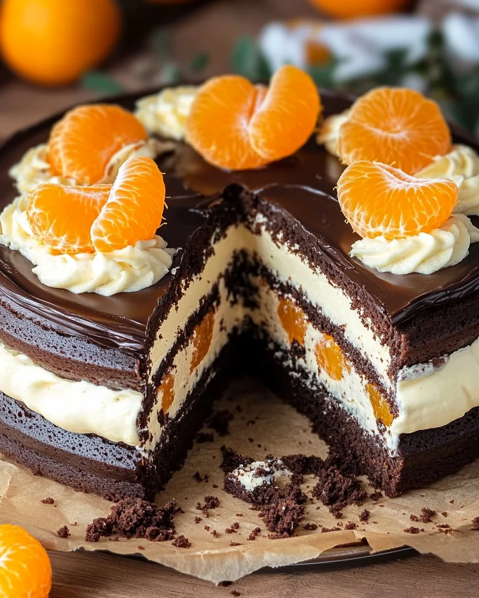 Lebkuchen-Torte mit Paradiescreme und Mandarinen 22 Lebkuchen-Torte