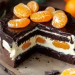 Lebkuchen-Torte mit Paradiescreme und Mandarinen