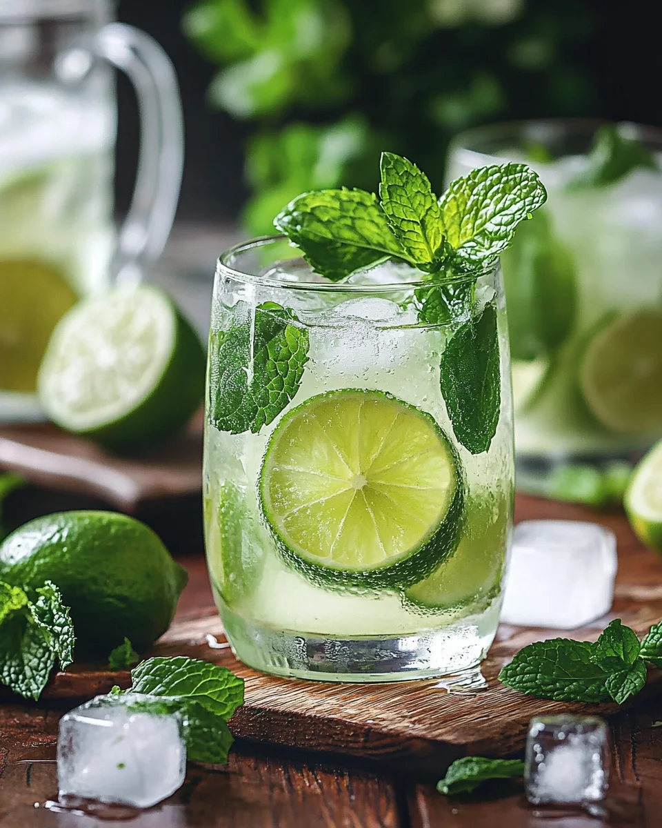 Limetten-Limonade mit Minze 20 Limetten-Limonade