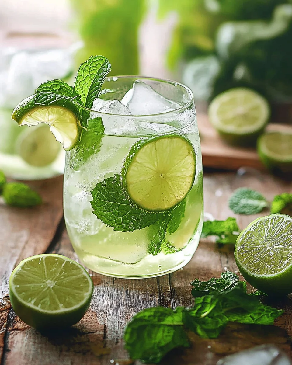 Limetten-Limonade mit Minze