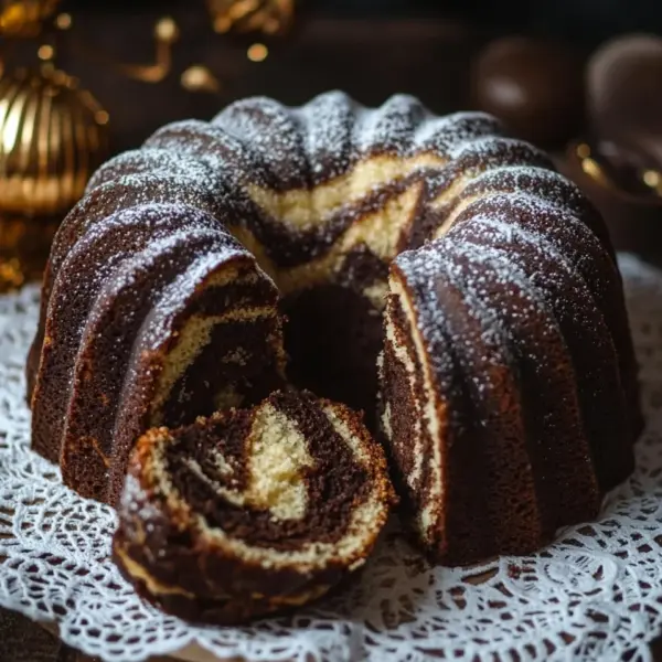 Marmor-Lebkuchen-Gugelhupf