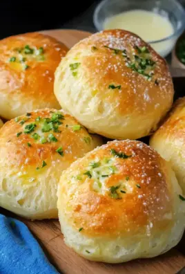 Megalecker Knoblauch Brötchen gefüllt mit Mozzarella Käse Rezept