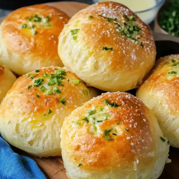 Megalecker Knoblauch Brötchen gefüllt mit Mozzarella Käse Rezept