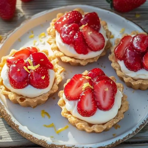 Mürbeteig Tartelettes mit Erdbeeren und Mascarponecreme