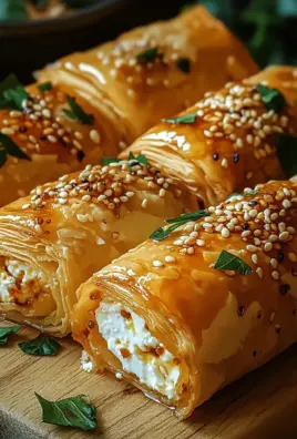 Ofen-gebackene Feta-Rollen mit Chili-Honig
