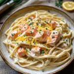 Orangen Lachs Pasta