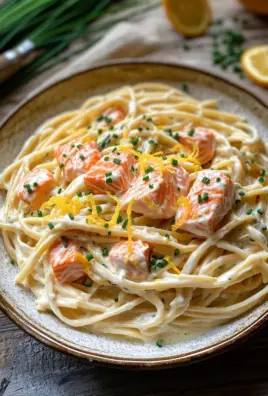 Orangen Lachs Pasta
