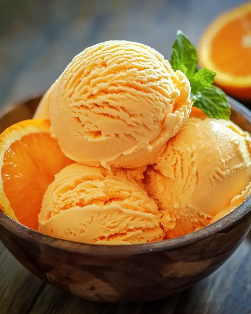 Orangeneis ohne Eismaschine Rezept