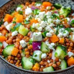 Orientalischer Rote Linsensalat mit