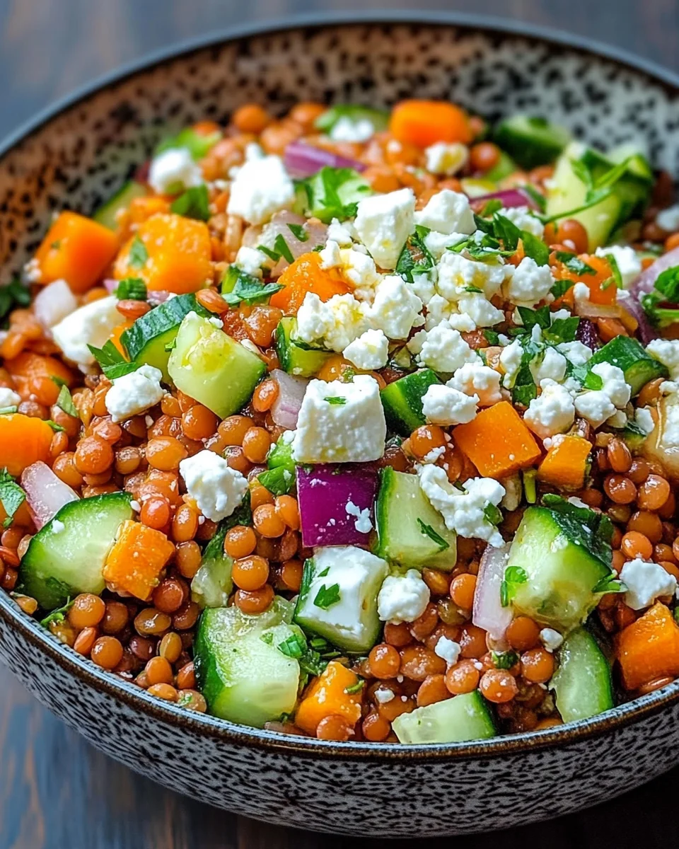 Orientalischer Rote Linsensalat mit