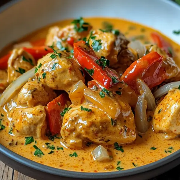 Paprika-Sahne-Hähnchen