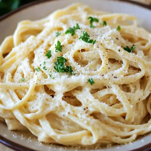 Pasta in Käse Sahne Soße