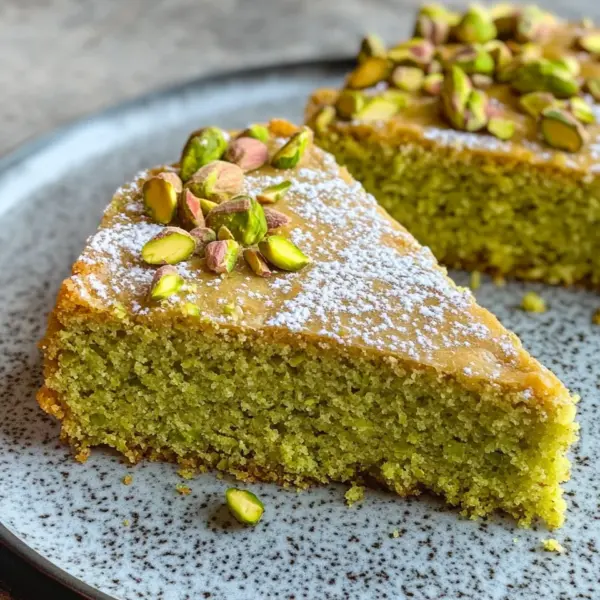 Pistazienkuchen mit Zitrone und Mandeln