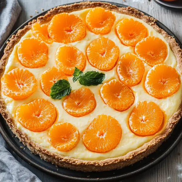 Quarkkuchen mit Mandarinen