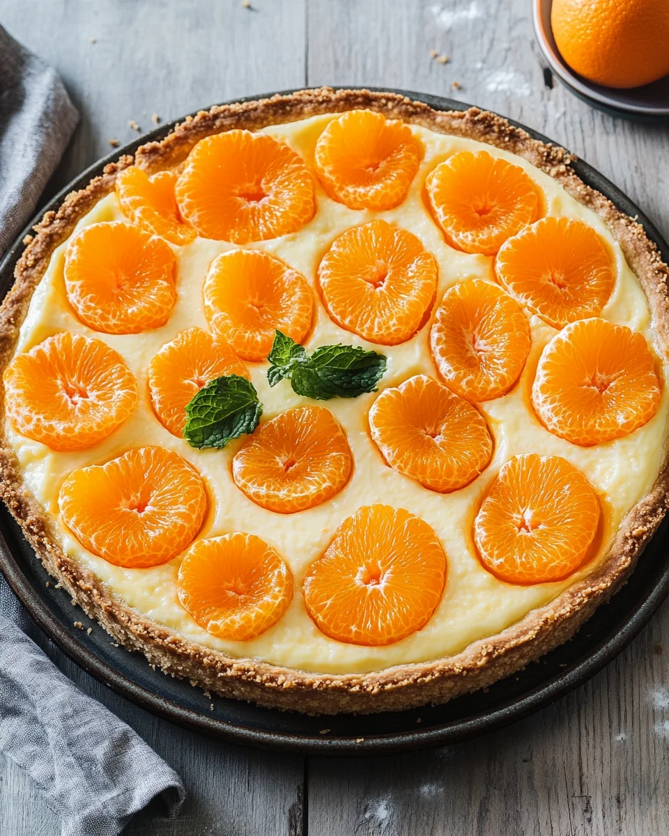 Quarkkuchen mit Mandarinen