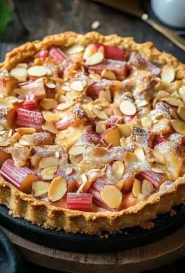 Rhabarber Tarte mit Mandelcreme - Rhabarber Frangipane Tarte