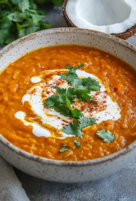 Rote Linsensuppe mit Süßkartoffeln