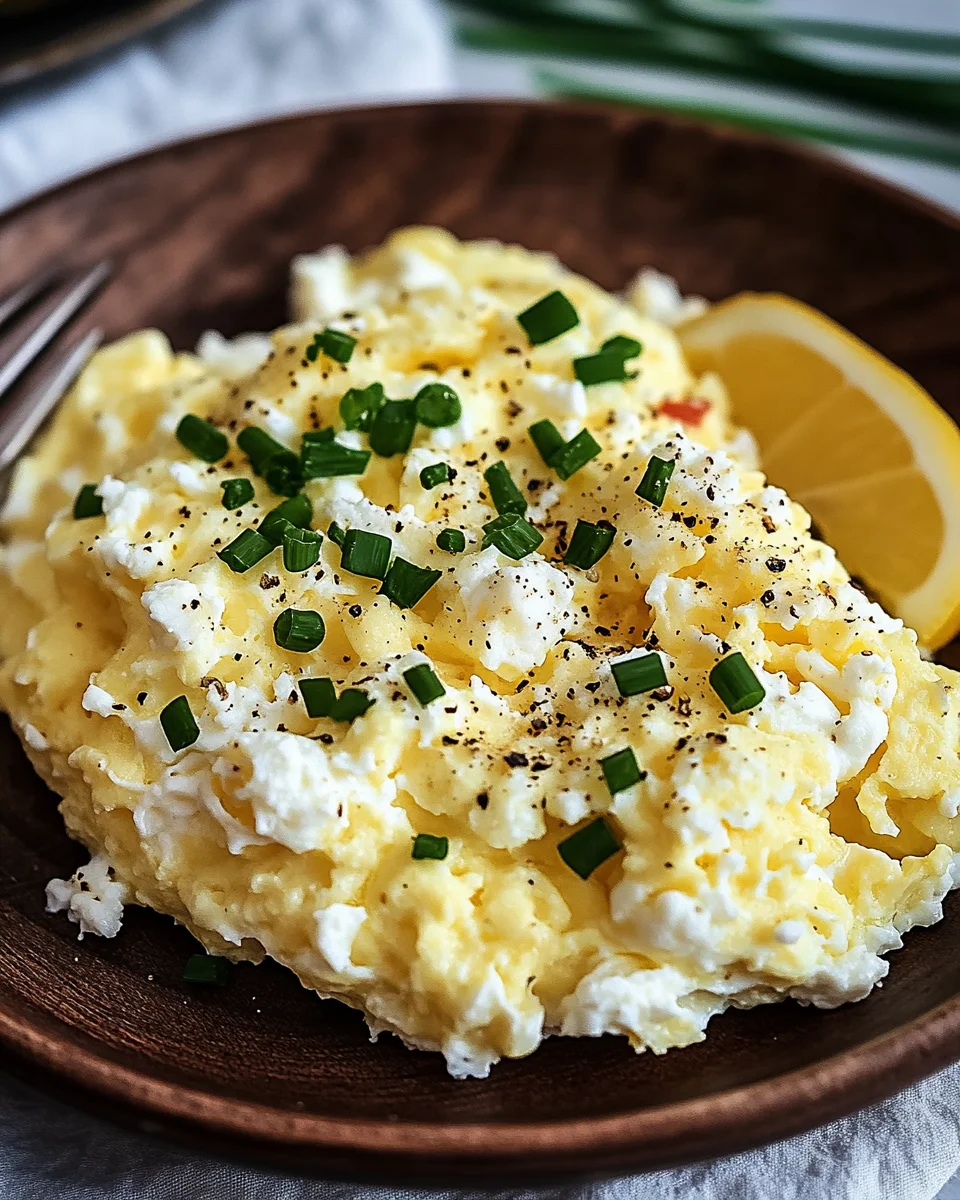 Rührei mit Hüttenkäse