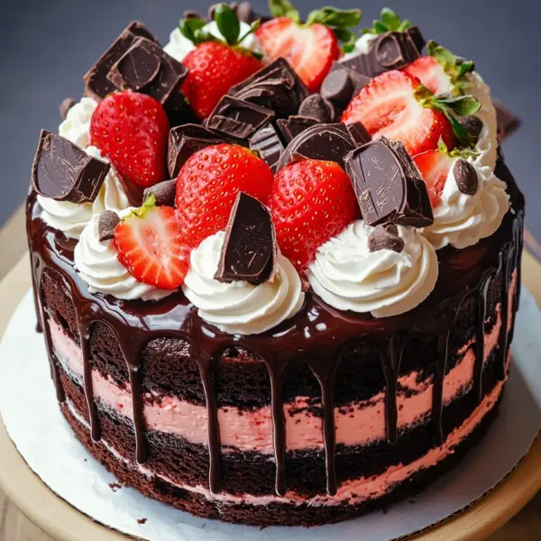 Saftige Erdbeer-Schoko-Torte