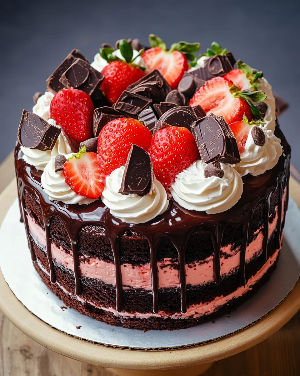 Saftige Erdbeer-Schoko-Torte 23 Saftige Erdbeer-Schoko-Torte