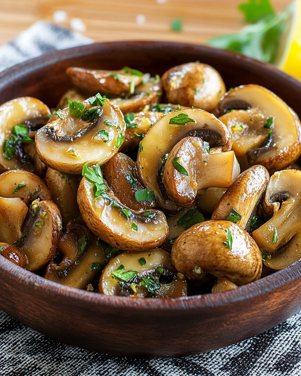 Saftige Knoblauch-Champignons Rezept