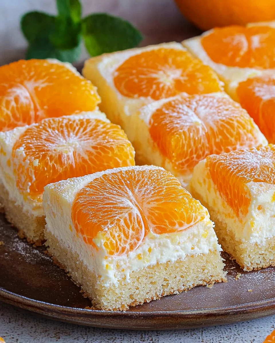 Schmandkuchen mit Mandarinen vom Blech
