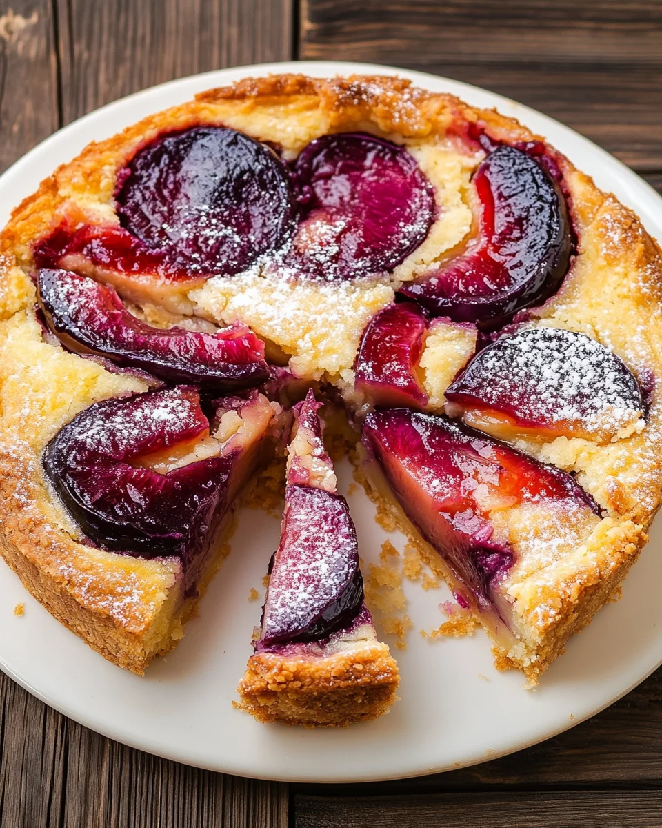 Schneller Zwetschgenkuchen mit Schmandguss