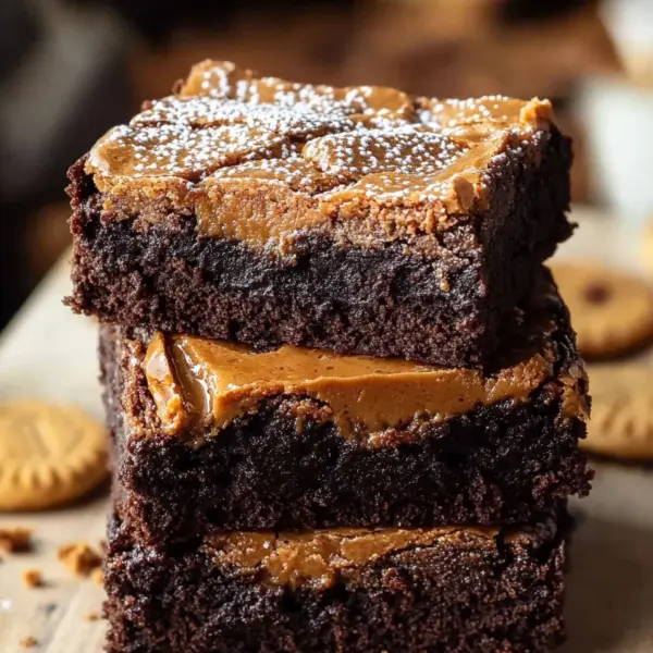 Spekulatius Brownies mit Lotus Biscoff Brotaufstrich