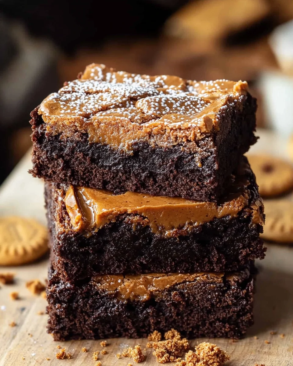 Spekulatius Brownies mit Lotus Biscoff Brotaufstrich