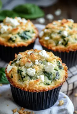 Spinat-Feta-Muffins mit doppelt Käse und Crunch