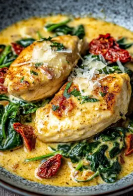 Spinat Parmesan Hähnchen