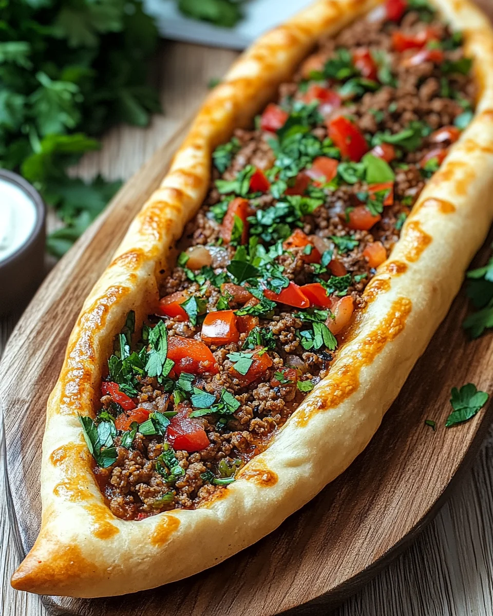 T&uuml;rkische Pide mit Hackfleisch