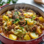 Wirsing-Eintopf mit Hackfleisch und Kartoffeln