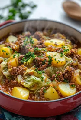 Wirsing-Eintopf mit Hackfleisch und Kartoffeln