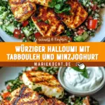 Würziger Halloumi mit Tabbouleh und Minzjoghurt 21 Pinterest Hidden Image