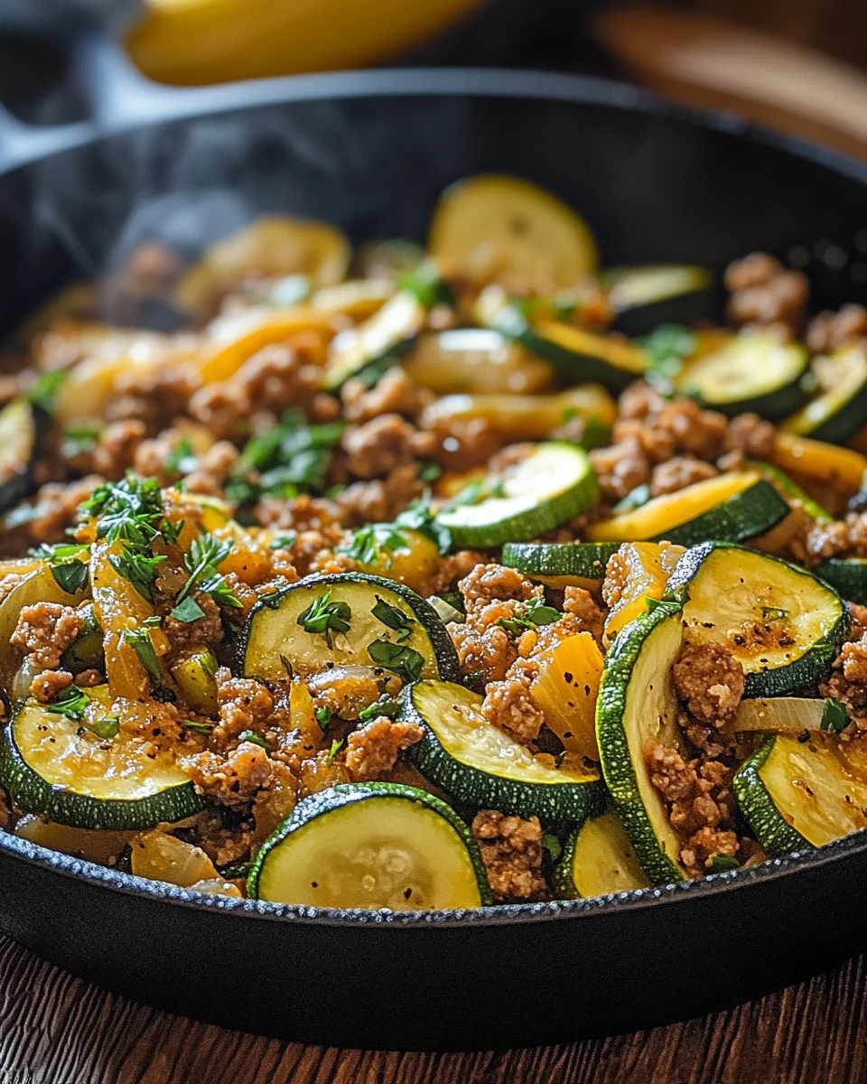 Zucchini-Hack-Pfanne