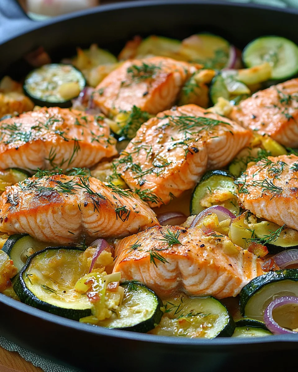 Zucchinipfanne mit Lachs 21 Zucchinipfanne mit Lachs
