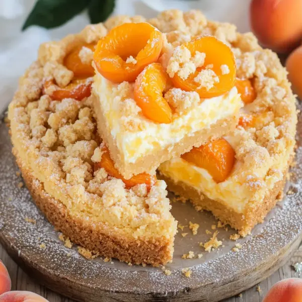 Aprikosenkuchen mit Quark und Streuseln