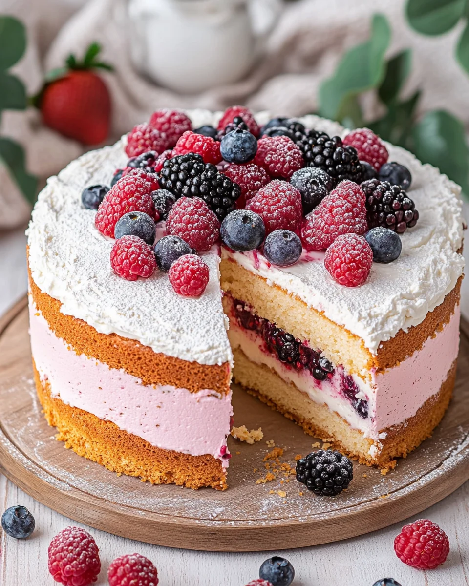 Beeren Käsesahne Torte 21 Beeren