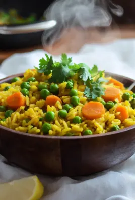Curryreis mit Erbsen und Möhren