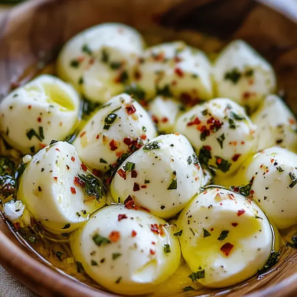 Eingelegter Mozzarella