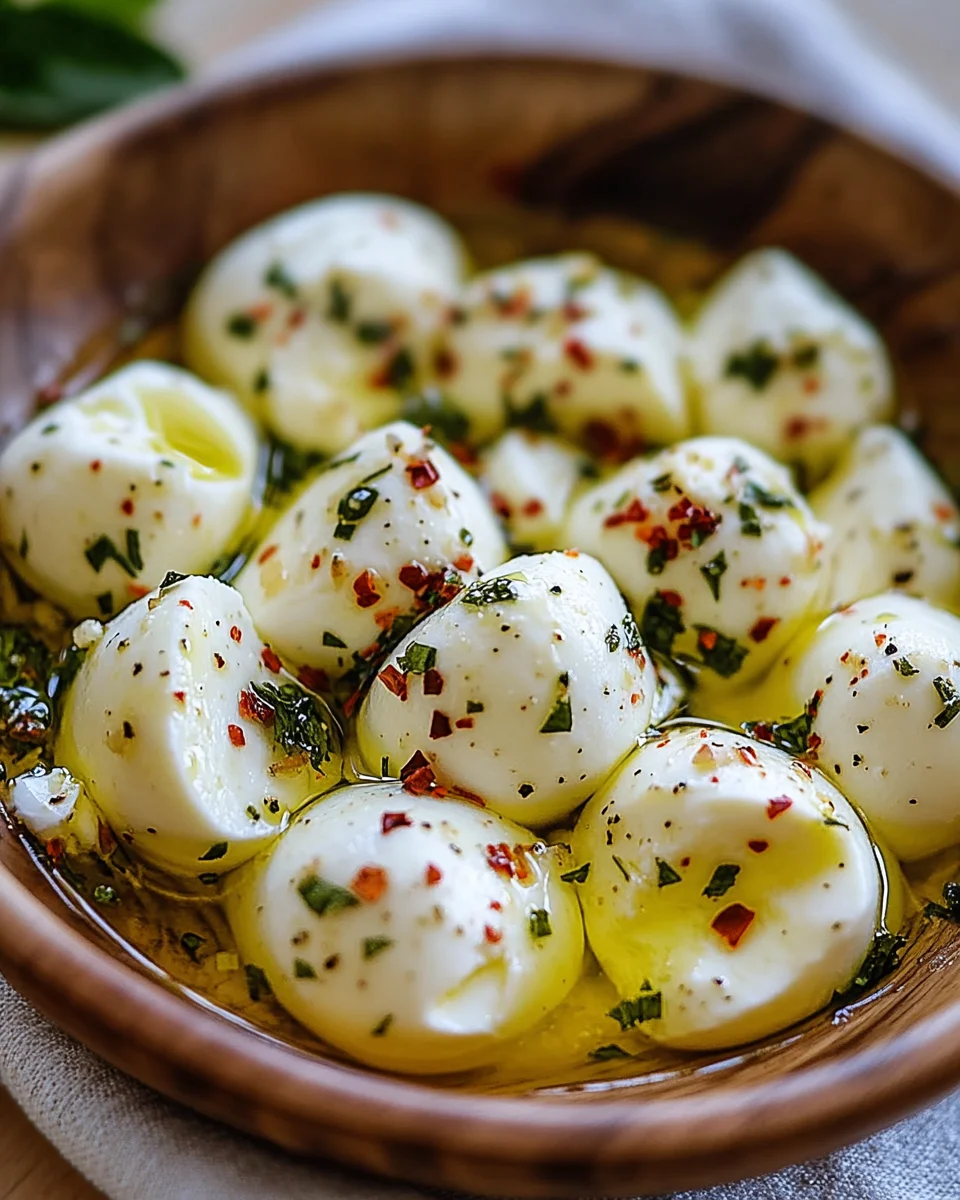 Eingelegter Mozzarella