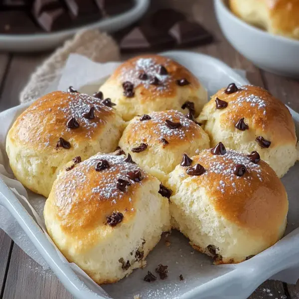 Fluffige und weiche Schokobrötchen aus Hefeteig