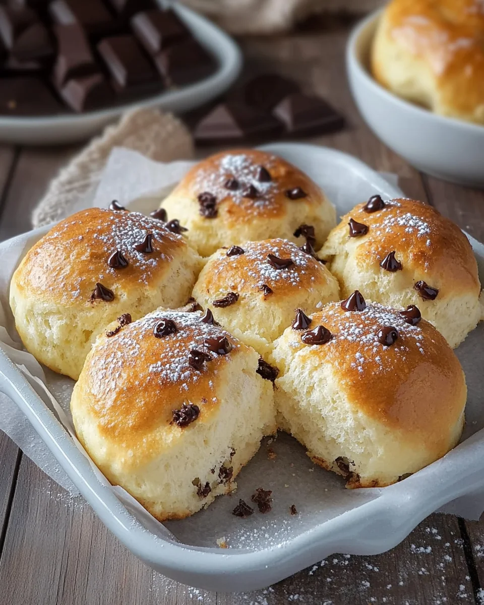 Fluffige und weiche Schokobrötchen aus Hefeteig