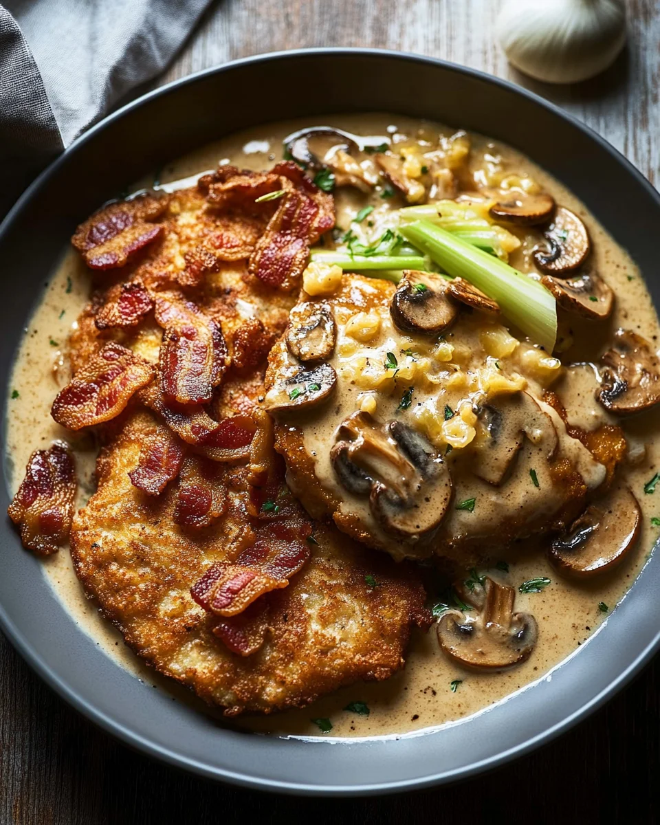Geschmorte Schnitzelpfanne in köstlicher Jägersauce Rezept 22 Geschmorte