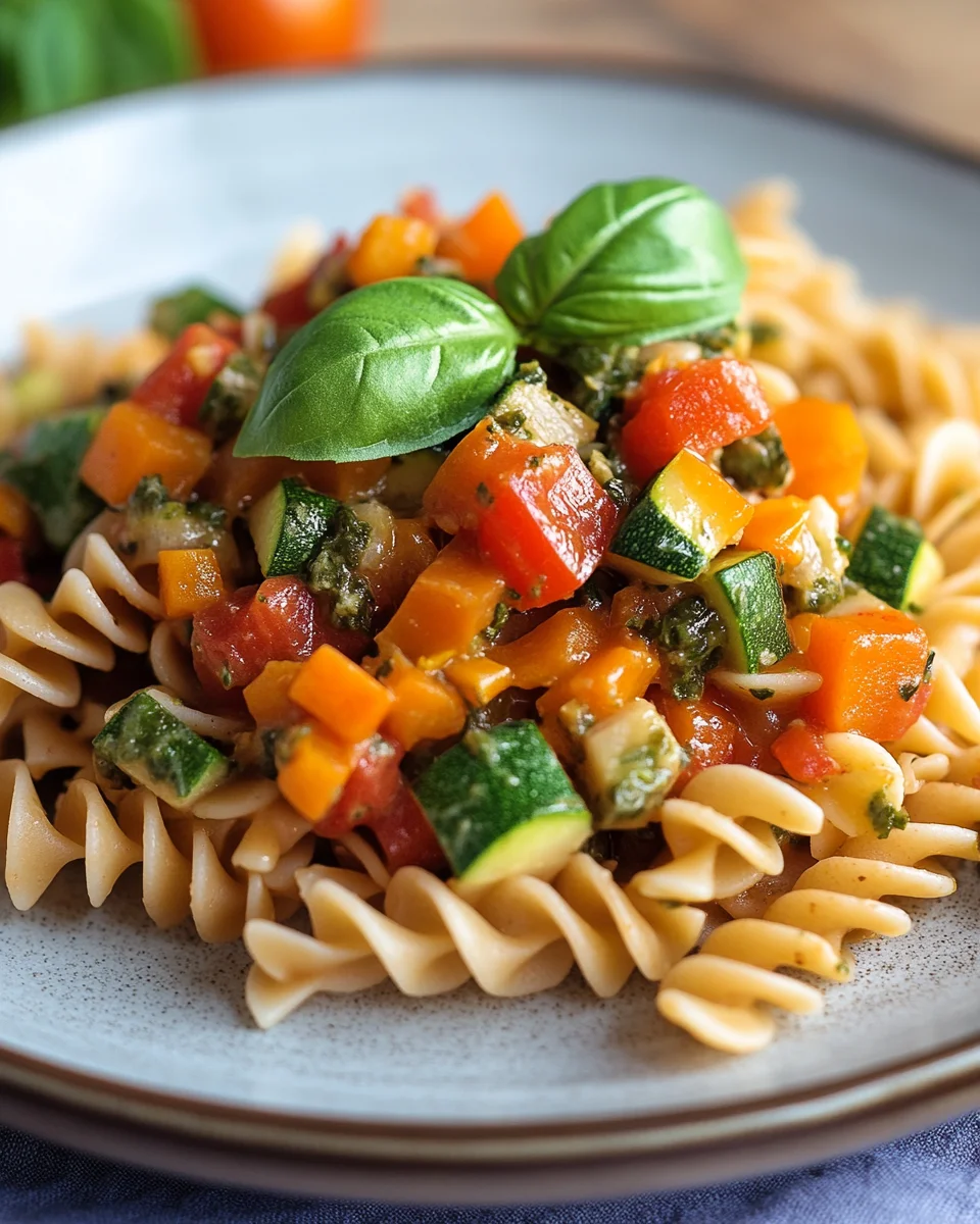 Gesunde Nudeln mit Gem&uuml;se-So&szlig;e Rezept